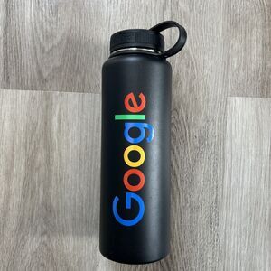 Google h2go Water Bottle 40oz Black Stainless Steel Customized Twist Cap Flask